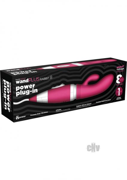 Bodywand Wand Plus Rabbit 8 Power Plug In Pink Sex Toy Product