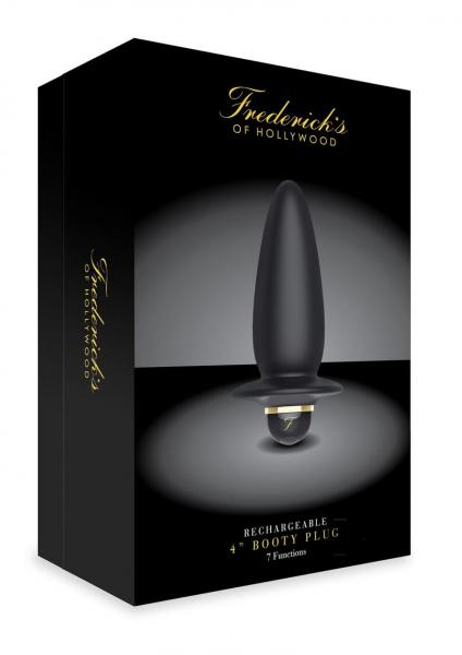 Foh Rechargeable 4 Booty Plug Blk Sex Toy Product