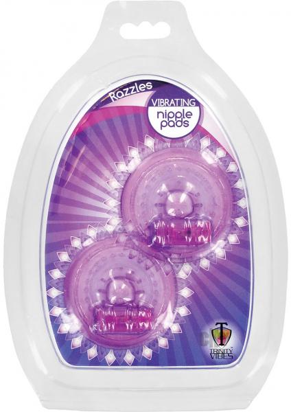Razzle Vibrating Nipple Pads Purple Sex Toy Product