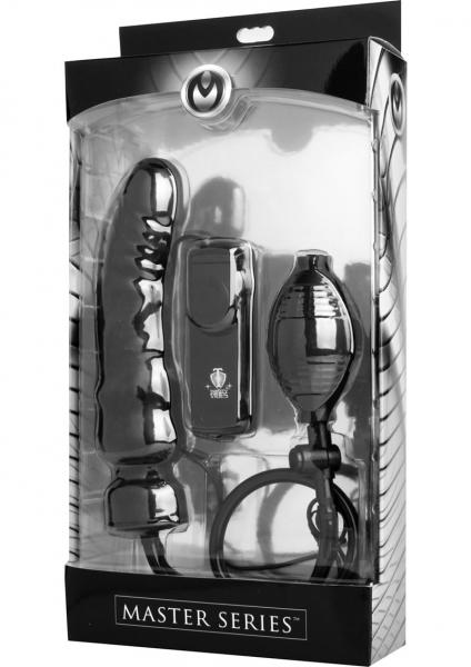 Ravage Vibrating Inflatable Dildo Black Sex Toy Product