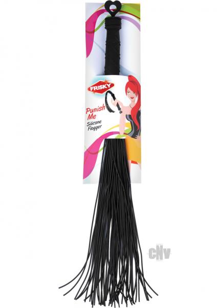 Punish Me Silicone Flogger Black Sex Toy Product