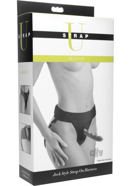 Strap U Avalon Jock Style Harness Black O/S Sex Toy Product