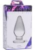 Ember Weighted Tapered Anal Plug Glass Clear Sex Toy Product Image 3