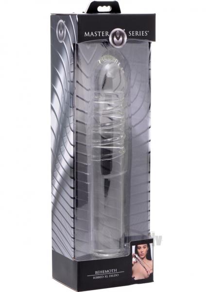 Behemoth Ribbed XL Glass Dildo Clear Sex Toy Product