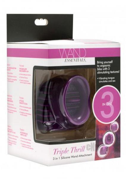 Triple Thrill 3 In 1 Silicone Wand Attachment Sex Toy Product