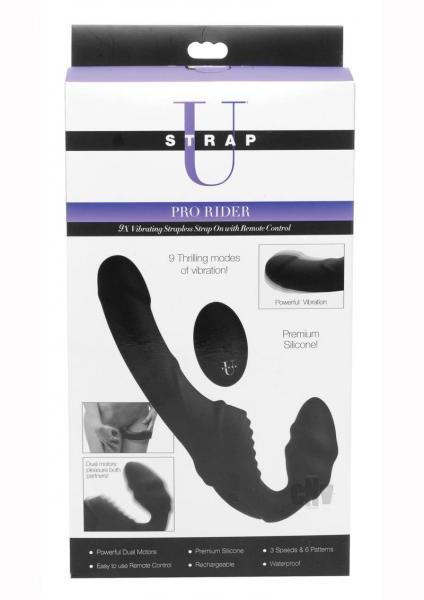 Pro Slim Rider Strapless Strap On With Remote Control Black Sex Toy Product