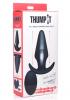 Kinetic Thumping 7X Large Black Butt Plug Thump It! Sex Toy Product Image 3