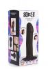 Squeeze-It Squeezable Phallic Dildo Black Sex Toy Product Image 3