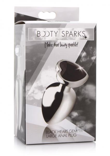 Booty Sparks Black Heart Gem Plug Lg Sex Toy Product
