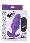 Bang 21x Vibe Swirl Plug W/remote Purple Sex Toy Product