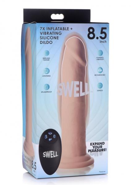 Swell 7x Inflate And Vibe Dildo 8.5 Vanil Sex Toy Product