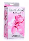 Booty Sparks Pink Rose Glass Plug Md Sex Toy Product