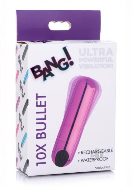 Bang 10x Metallic Bullet Purple Sex Toy Product