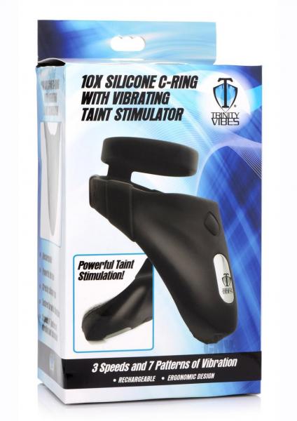 T4m 10x Silic Cock Ring W/vibe Stim Blk Sex Toy Product