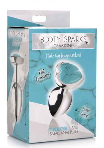 Booty Sparks Turquoise Heart Sm Plug Sex Toy Product