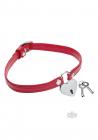 Ms Heart Lock Choker W/key Red Sex Toy Product