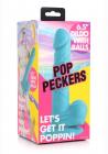 Pop Peckers Dildo W/balls 6.5 Blue Sex Toy Product