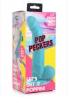 Pop Peckers Dildo W/balls 7.5 Blue Sex Toy Product