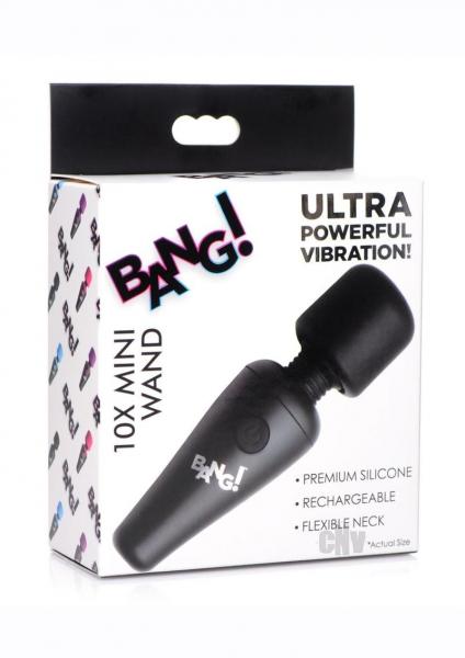 Bang 10x Vibe Mini Silicone Wand Black Sex Toy Product