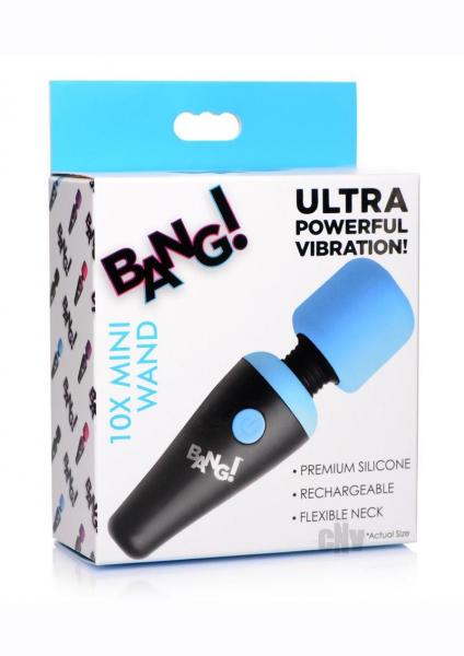 Bang 10x Vibe Mini Silicone Wand Blue Sex Toy Product