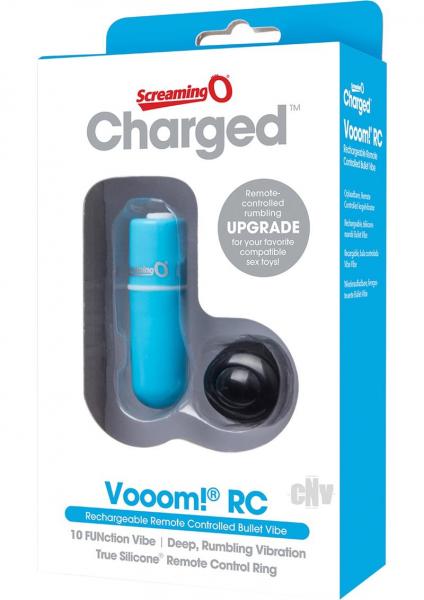 Charged Vooom Remote Control Bullet Vibrator Blue Sex Toy Product