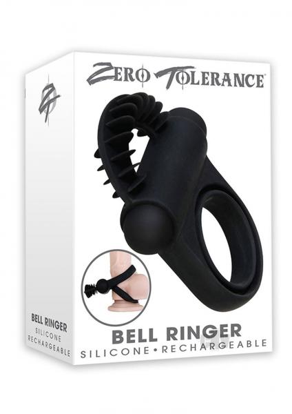 Bell Ringer Black Vibrating Cock Ring & Ball Strap Sex Toy Product