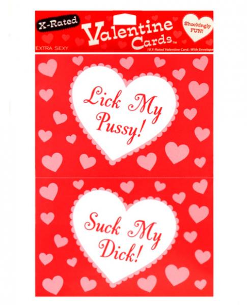 10 X-Rated Valentine Cards with Envelopes Sex Toy Product