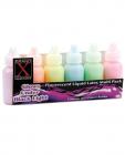Brand X Liquid Latex Body Paints Fluorscent 6 Pack 1oz Asst. Sex Toy Product