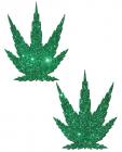 Pastease Green Glitter Marijuana Leaf O/S Sex Toy Product