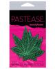 Pastease Glitter Marijuana Leaf Green Pasties O/S Sex Toy Product Image 2