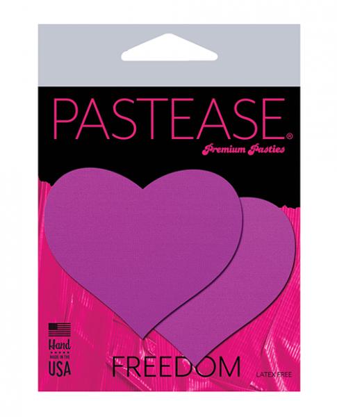 Pastease Basic Heart Black Light Reactive - Neon Purple O/s Sex Toy Product
