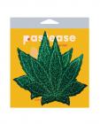 Pastease Coverage Glitter Pot Leaf- Green O/s Sex Toy Product