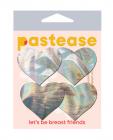 Pastease Premium Petites Holographic Heart - Silver O/s Pack Of 2 Pair Sex Toy Product