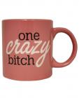 Attitude Mug One Crazy Bitch Pink Cup Sex Toy Product