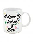 Attitude Mug Coffee, Weed & Sex - 22 Oz Sex Toy Product