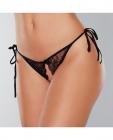 Adore Sugar Tie Side Open Lace Panty Black O/s Sex Toy Product