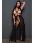 Adore Mademoiselle Moi Harness Teddy Dress W/attached Open Panty Black O/s Sex Toy Product