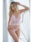Allure Gigi Peek A Boo Babydoll W/tie Side Open Panty Pink L/xl Sex Toy Product