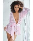 Allure Nina Lace & Mesh Robe W/g-string Pink L/xl Sex Toy Product