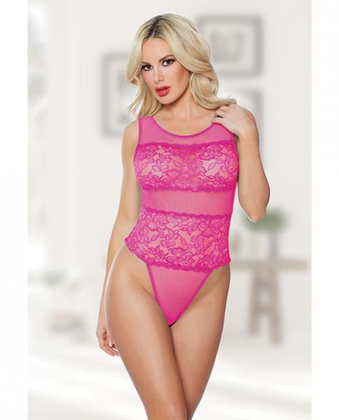 Allure Heather & Lace Teddy Hot Pink O/s Sex Toy Product