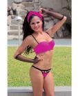 Push Up Padding Bra Underwire Straps Fuchsia Black 36 Sex Toy Product