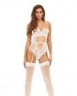 Bombshell Boudoir Strap Overlay Teddy White Md Sex Toy Product