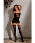 Sheer Garter Dress Halter Ties Garters & Thigh Highs Black O/S Sex Toy Product
