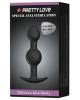 Pretty Love 4.05 inches Silicone Anal Plug with Ball Black Sex Toy Product Image 3