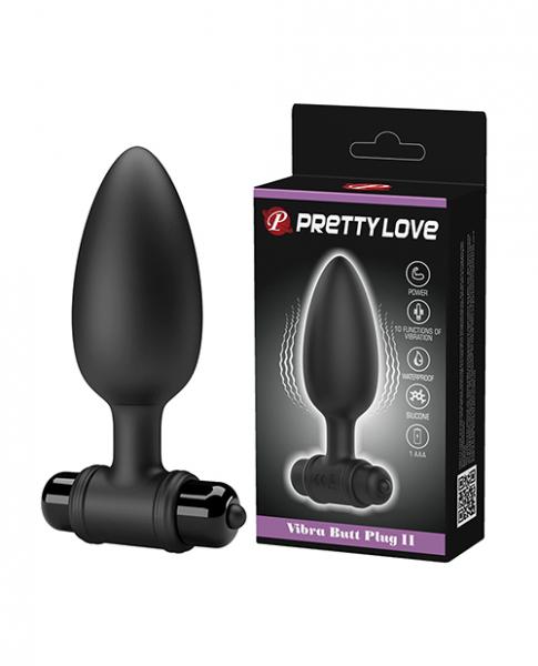Pretty Love Vibra Butt Plug Ii - Black Sex Toy Product