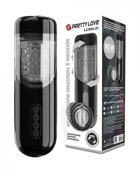 Pretty Love Lorelei Rotating & Thrusting Masturbator - Black Sex Toy Product