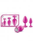 Bling Plugs Training Kit Pink with White Gems Sex Toy Product