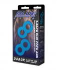 Blue Line C & B Dual Cock & Ball Stamina Enhancement Ring - Jelly Blue Pack Of 2 Sex Toy Product