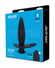 Blue Line Vibrating Anal Plug Pointer W/remote - Black Sex Toy Product