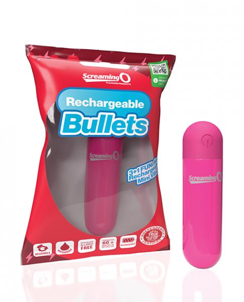 Screaming O Rechargeable Bullets - Pink Sex Toy Product